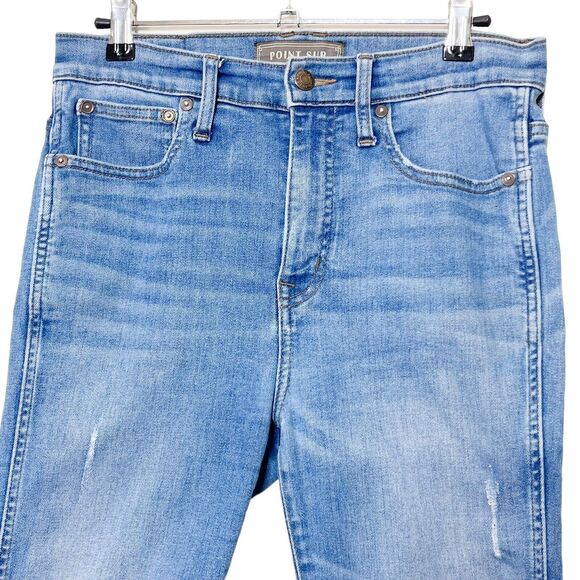 J.Crew Point Sur Hightower Straight Jeans Women’s Size 28 Let Down Hem Stretch - Picture 4 of 14